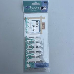 NWT Jolee's Boutique Our New Home House Moving Scrapbooking Title Waves Sticker